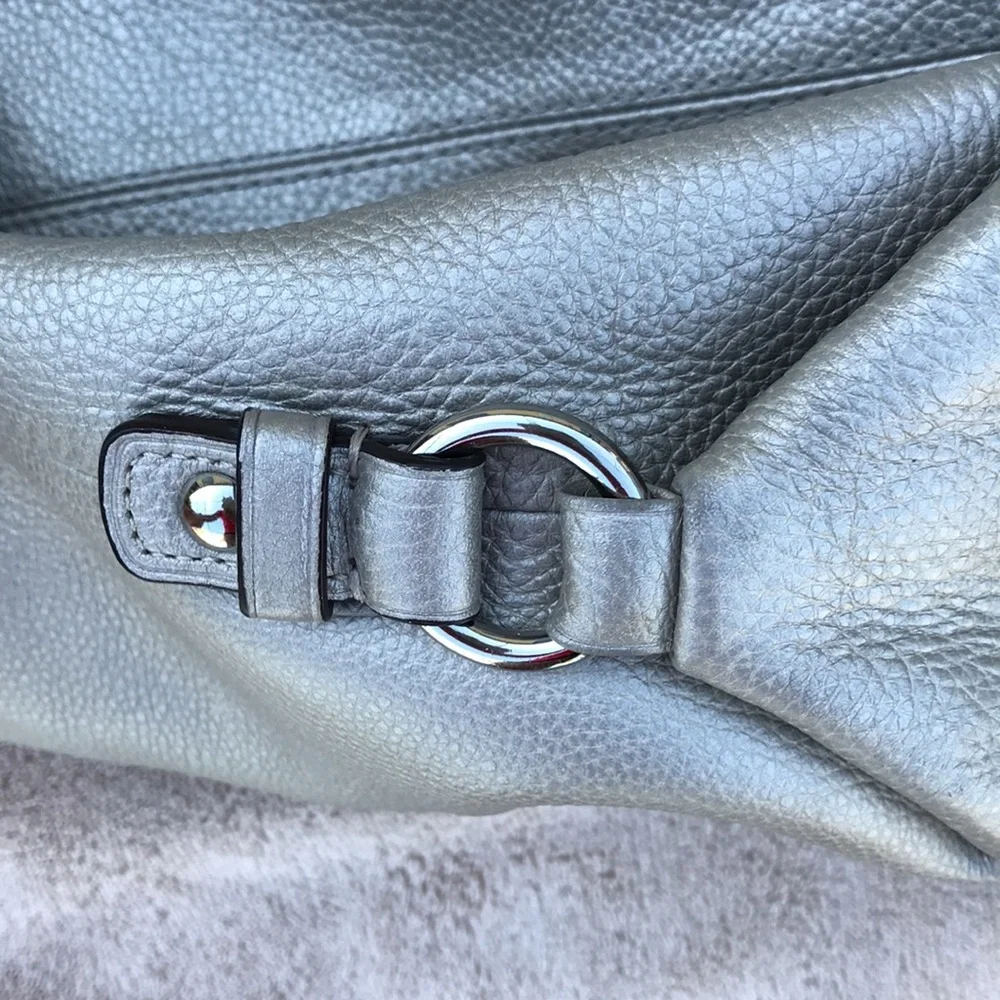Coach Silver Metallic Hobo F15064